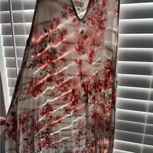 Maurices Pink and Green Floral Top